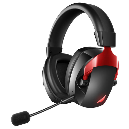 Gaming Headset with Detachable Noise-Canceling Microphone, Featuring 2.4G Bluetooth, USB, and 3.5mm Wired Connectivity Across Three Modes for Multi-Device Compatibility.