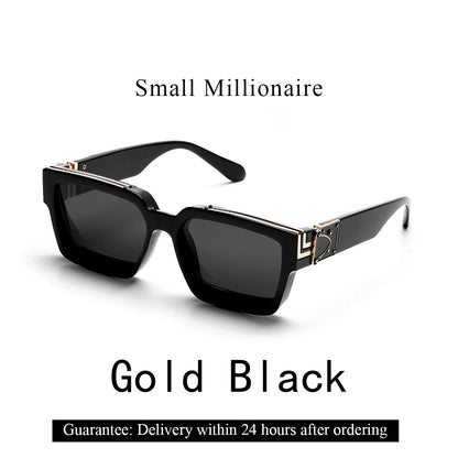 Introducing the Ruiao Retro Black Millionaire Shades, a luxurious and iconic eyewear collection for 2026. These designer square sunglasses, suitable for both men and women, embody a famous brand's commitment to style and sophistication.