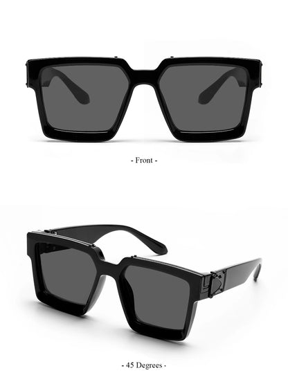 Introducing the Ruiao Retro Black Millionaire Shades, a luxurious and iconic eyewear collection for 2026. These designer square sunglasses, suitable for both men and women, embody a famous brand's commitment to style and sophistication.
