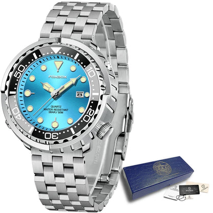 LIGE Fashion Diver Watch Men Top Brand Luxury 50ATM Waterproof Date Clock Sport Watches Mens Quartz Wristwatch Relogio Masculino