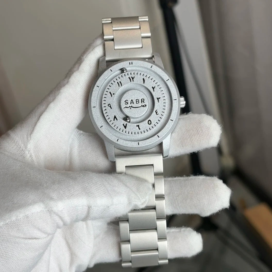 sabr Arabic Numerals Alloy Quartz Watches Men's Magnetic Bead Watches Top Luxury Mirrorless Quartz Watches