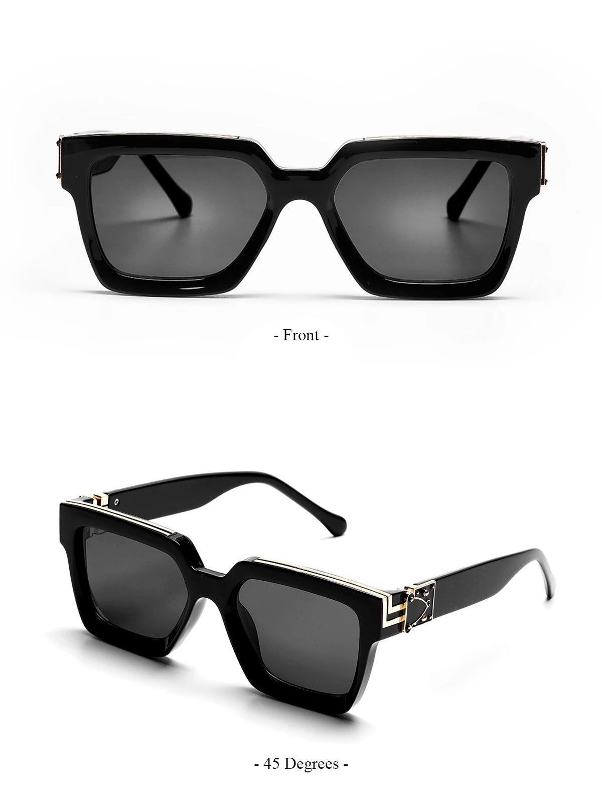 Introducing the Ruiao Retro Black Millionaire Shades, a luxurious and iconic eyewear collection for 2026. These designer square sunglasses, suitable for both men and women, embody a famous brand's commitment to style and sophistication.
