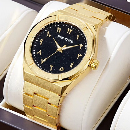 Introducing our latest collection of Arabic-inspired timepieces for men, featuring top-tier brands, luxurious designs, and a versatile aesthetic suitable for both casual and business settings. These waterproof quartz wristwatches offer precision timekeepi