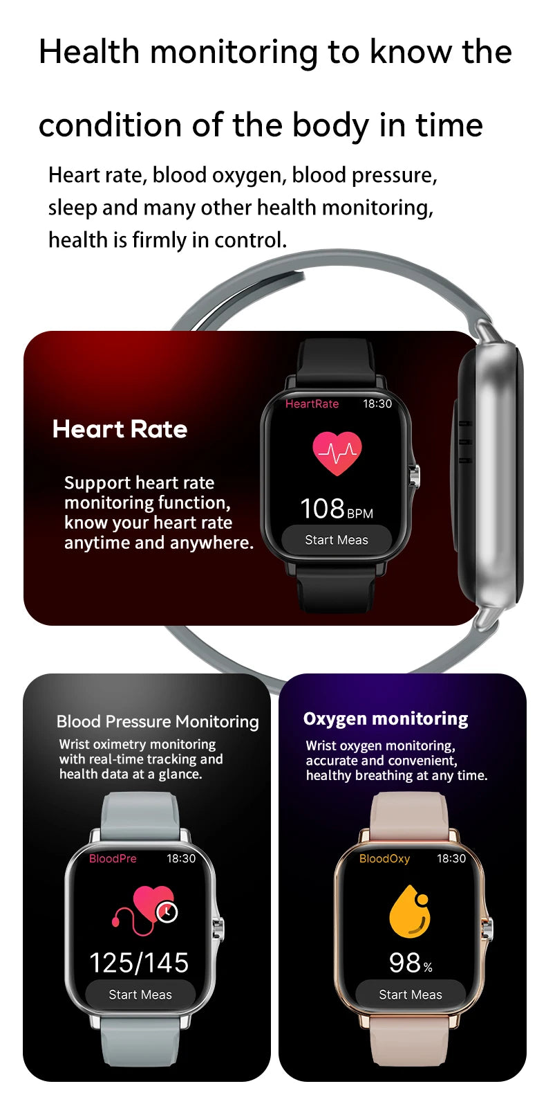 Introducing the LAXASFIT Smart Watch, featuring Bluetooth call functionality, a full touch screen display, heart rate monitoring, and comprehensive sports and fitness tracking. This sophisticated device is an ideal gift for both men and women.