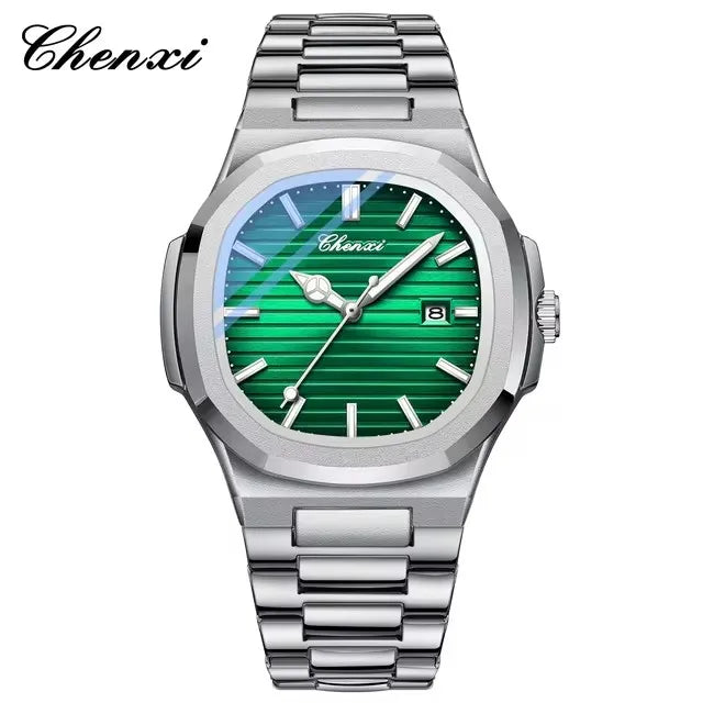 Introducing the CHENXI 8222, a stylish and functional quartz watch designed for couples. This timepiece features water resistance, a luminous night light, and a date display, all encased in a durable stainless steel strap. It's an ideal accessory for both