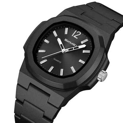 This elegant timepiece offers a sophisticated aesthetic, perfect for any occasion. Its analog display provides a classic and timeless look. Furthermore, the 50M water resistance ensures durability and practicality for everyday wear. The simple yet refined
