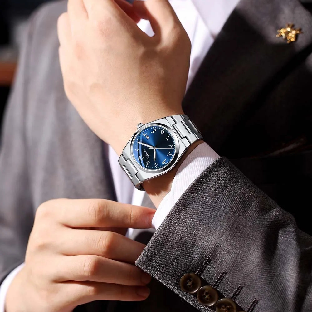 Introducing the CHENXI Executive Men's Timepiece, a sophisticated and water-resistant wristwatch featuring Eastern Arabic numerals, designed to elevate any professional ensemble and serve as an ideal gift.