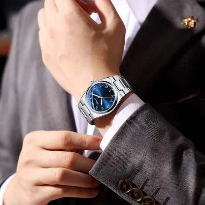 Introducing the CHENXI Executive Men's Timepiece, a sophisticated and water-resistant wristwatch featuring Eastern Arabic numerals, designed to elevate any professional ensemble and serve as an ideal gift.