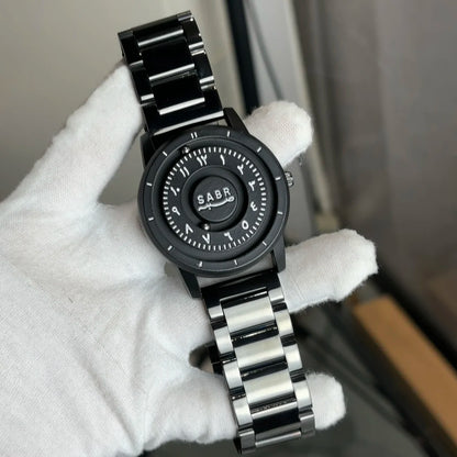 sabr Arabic Numerals Alloy Quartz Watches Men's Magnetic Bead Watches Top Luxury Mirrorless Quartz Watches