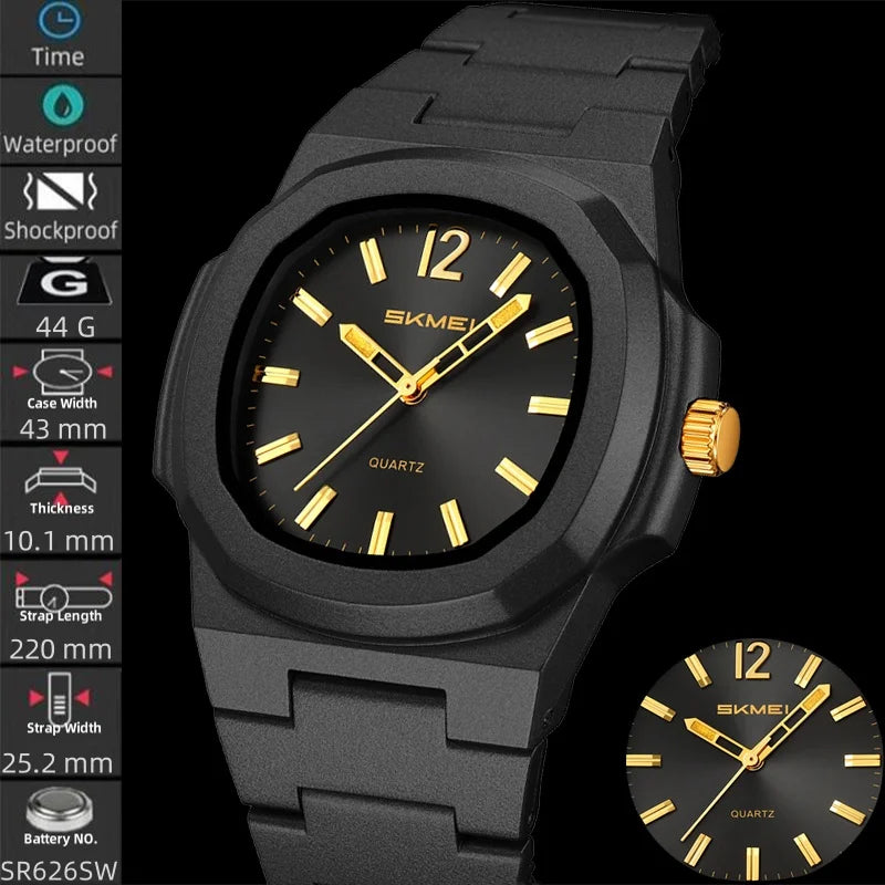 This elegant timepiece offers a sophisticated aesthetic, perfect for any occasion. Its analog display provides a classic and timeless look. Furthermore, the 50M water resistance ensures durability and practicality for everyday wear. The simple yet refined