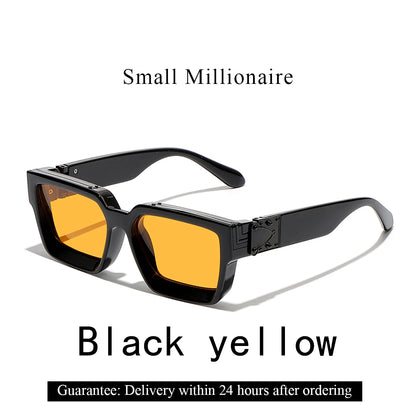 Introducing the Ruiao Retro Black Millionaire Shades, a luxurious and iconic eyewear collection for 2026. These designer square sunglasses, suitable for both men and women, embody a famous brand's commitment to style and sophistication.