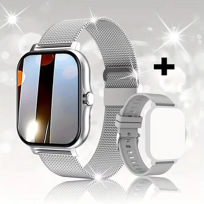 Introducing the LAXASFIT Smart Watch, featuring Bluetooth call functionality, a full touch screen display, heart rate monitoring, and comprehensive sports and fitness tracking. This sophisticated device is an ideal gift for both men and women.