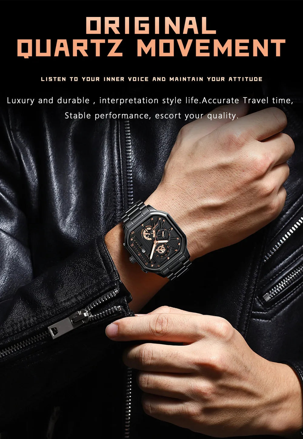 POEDAGAR Luxury Casual Male Watch Fashion Chronograph Stainless Steel Waterproof Luminous Date Military Men's Wristwatches Gifts