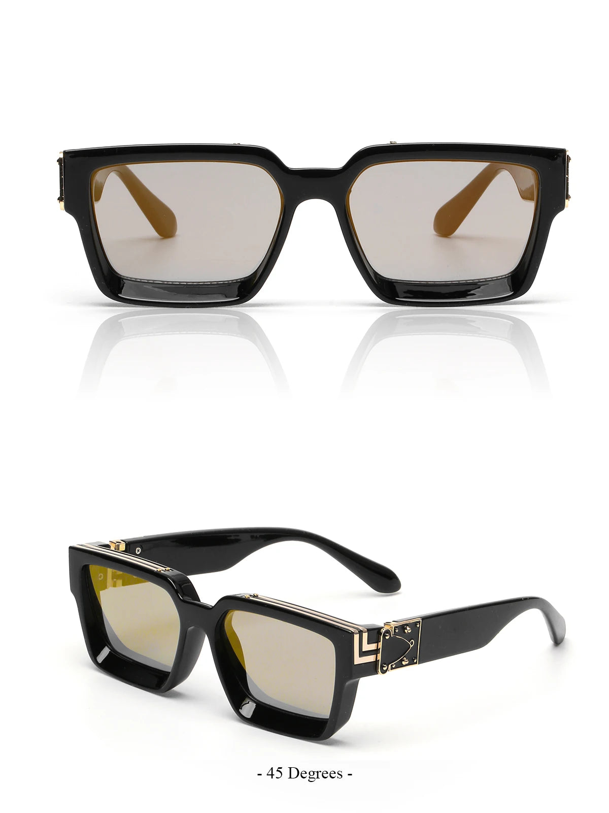 Introducing the Ruiao Retro Black Millionaire Shades, a luxurious and iconic eyewear collection for 2026. These designer square sunglasses, suitable for both men and women, embody a famous brand's commitment to style and sophistication.