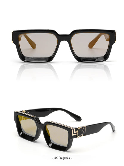 Introducing the Ruiao Retro Black Millionaire Shades, a luxurious and iconic eyewear collection for 2026. These designer square sunglasses, suitable for both men and women, embody a famous brand's commitment to style and sophistication.