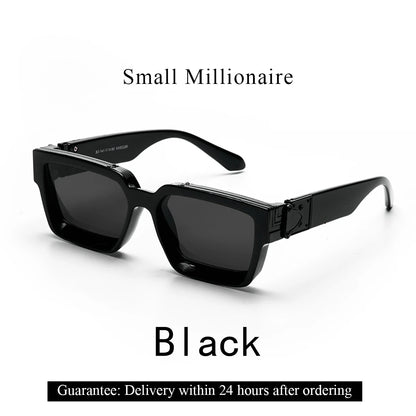 Introducing the Ruiao Retro Black Millionaire Shades, a luxurious and iconic eyewear collection for 2026. These designer square sunglasses, suitable for both men and women, embody a famous brand's commitment to style and sophistication.