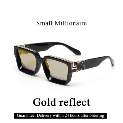 Introducing the Ruiao Retro Black Millionaire Shades, a luxurious and iconic eyewear collection for 2026. These designer square sunglasses, suitable for both men and women, embody a famous brand's commitment to style and sophistication.