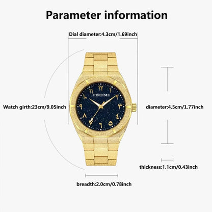 Introducing our latest collection of Arabic-inspired timepieces for men, featuring top-tier brands, luxurious designs, and a versatile aesthetic suitable for both casual and business settings. These waterproof quartz wristwatches offer precision timekeepi