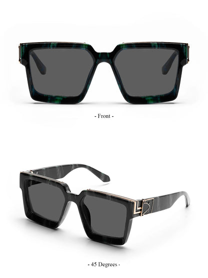 Introducing the Ruiao Retro Black Millionaire Shades, a luxurious and iconic eyewear collection for 2026. These designer square sunglasses, suitable for both men and women, embody a famous brand's commitment to style and sophistication.