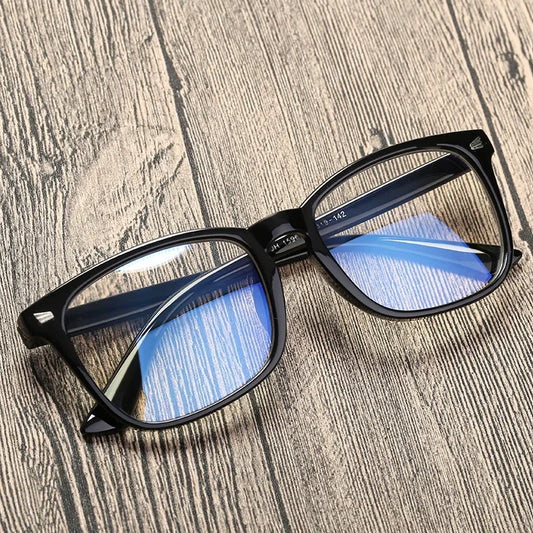 Unisex Oversized Black Anti-Blue Light Filter Leopard Glasses for Computer Protection, Blocking Gaming, and Eyeglasses.