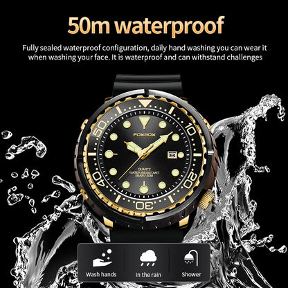 LIGE Fashion Diver Watch Men Top Brand Luxury 50ATM Waterproof Date Clock Sport Watches Mens Quartz Wristwatch Relogio Masculino