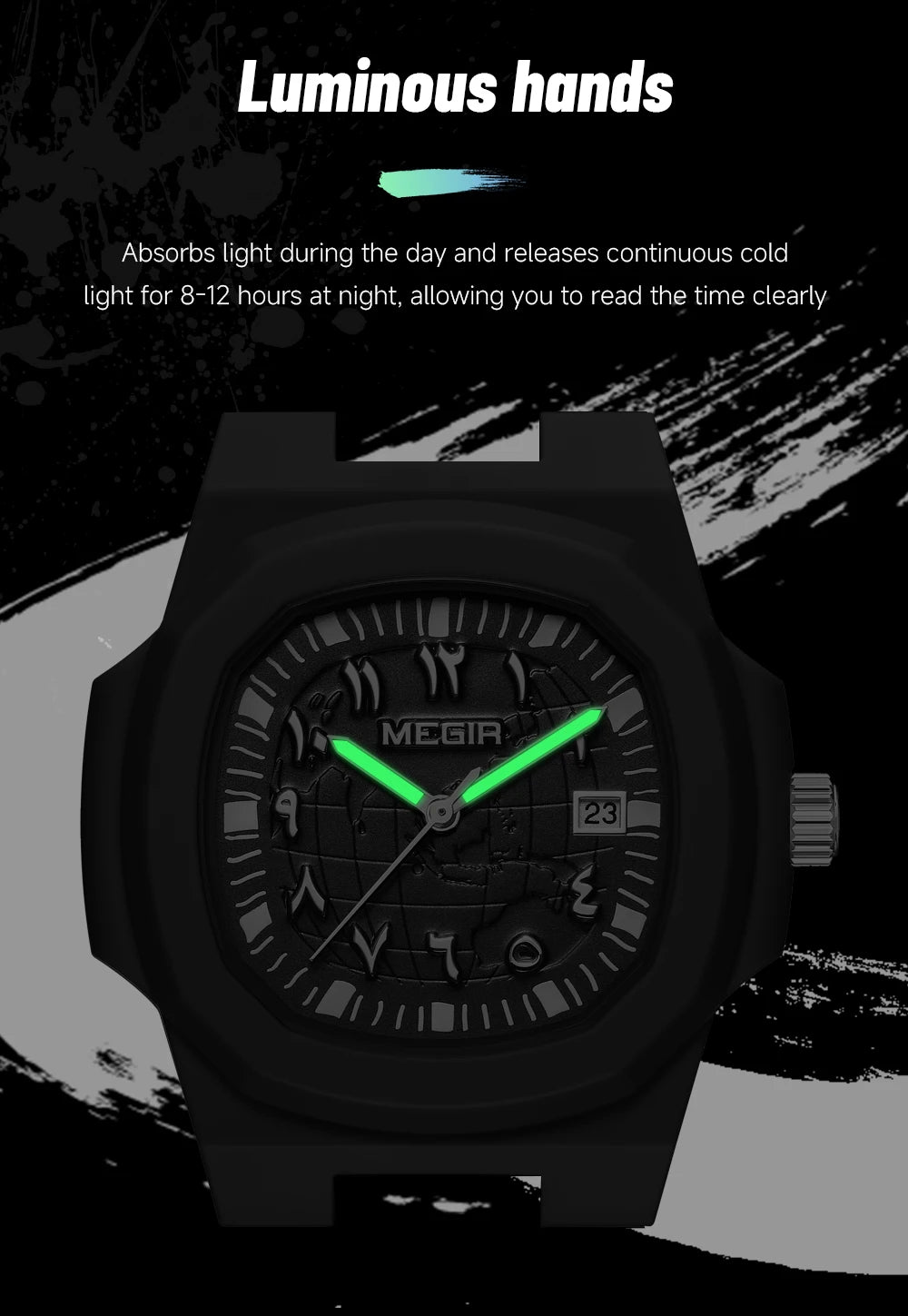 MEGIR New Fashion Men's Watches - Top Brand Luxury Sport Waterproof Simple Watches for Men - Quartz Clock Relogio Masculino