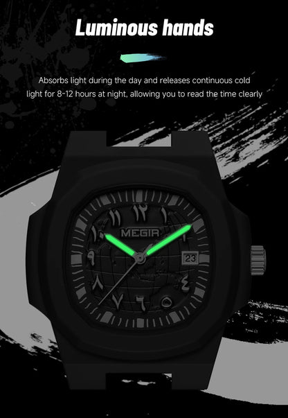 MEGIR New Fashion Men's Watches - Top Brand Luxury Sport Waterproof Simple Watches for Men - Quartz Clock Relogio Masculino