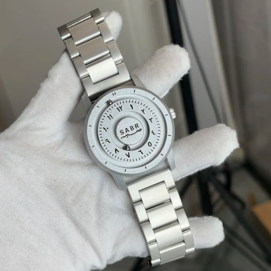 sabr Arabic Numerals Alloy Quartz Watches Men's Magnetic Bead Watches Top Luxury Mirrorless Quartz Watches