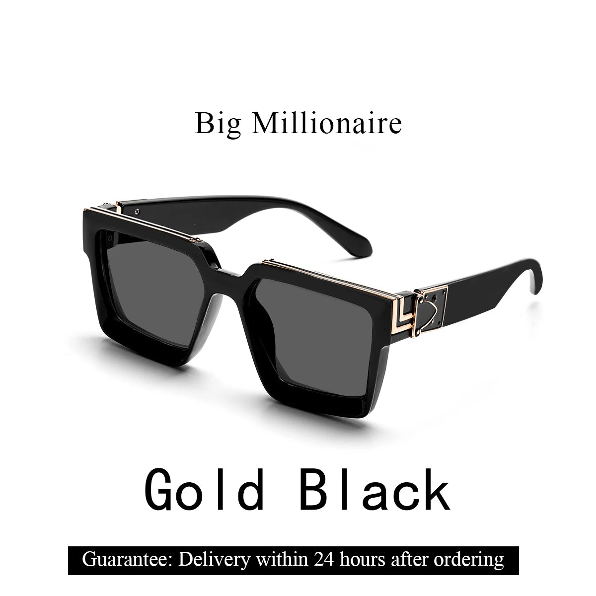 Introducing the Ruiao Retro Black Millionaire Shades, a luxurious and iconic eyewear collection for 2026. These designer square sunglasses, suitable for both men and women, embody a famous brand's commitment to style and sophistication.