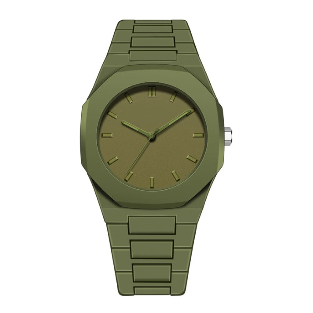 Introducing our latest timepiece, a modern and minimalist sports and leisure watch. This innovative design features a waterproof quartz movement, ensuring precision and durability. It's an ideal gift for men who appreciate energy-efficient and stylish acc