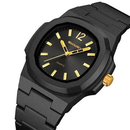 This elegant timepiece offers a sophisticated aesthetic, perfect for any occasion. Its analog display provides a classic and timeless look. Furthermore, the 50M water resistance ensures durability and practicality for everyday wear. The simple yet refined