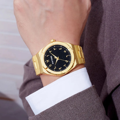 Introducing our latest collection of Arabic-inspired timepieces for men, featuring top-tier brands, luxurious designs, and a versatile aesthetic suitable for both casual and business settings. These waterproof quartz wristwatches offer precision timekeepi