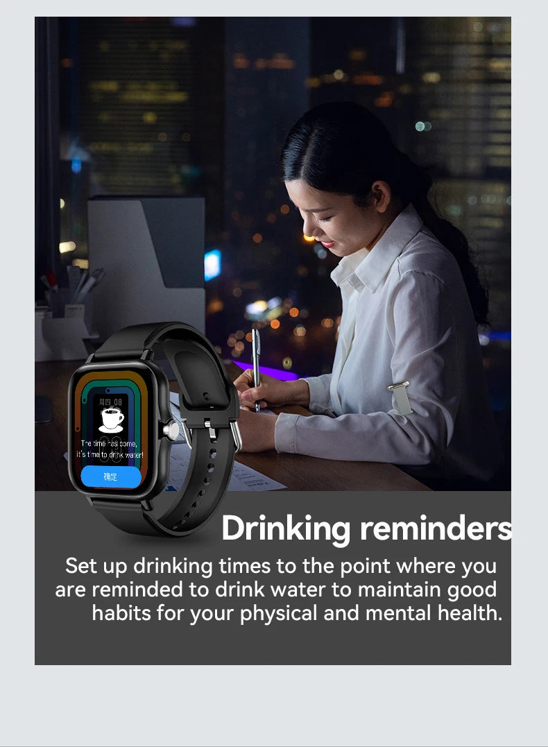 Introducing the LAXASFIT Smart Watch, featuring Bluetooth call functionality, a full touch screen display, heart rate monitoring, and comprehensive sports and fitness tracking. This sophisticated device is an ideal gift for both men and women.