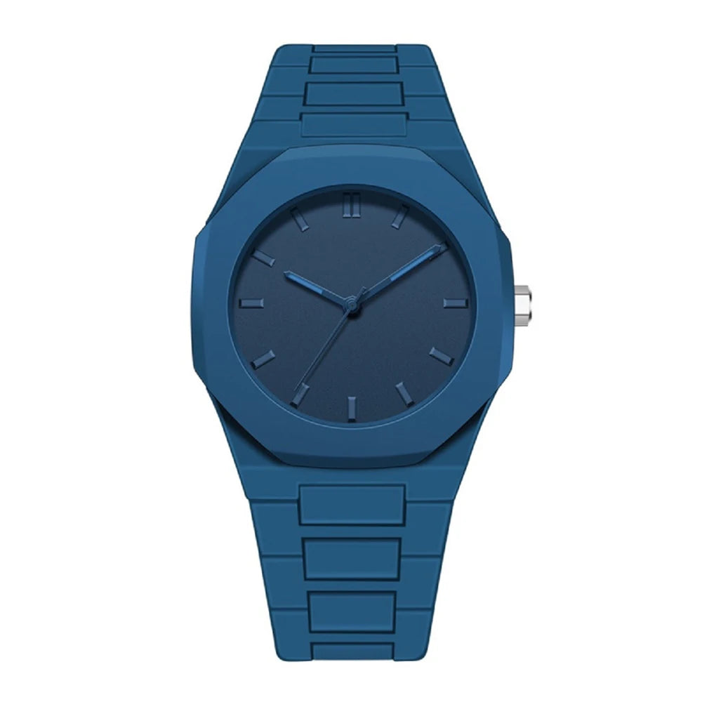 Introducing our latest timepiece, a modern and minimalist sports and leisure watch. This innovative design features a waterproof quartz movement, ensuring precision and durability. It's an ideal gift for men who appreciate energy-efficient and stylish acc