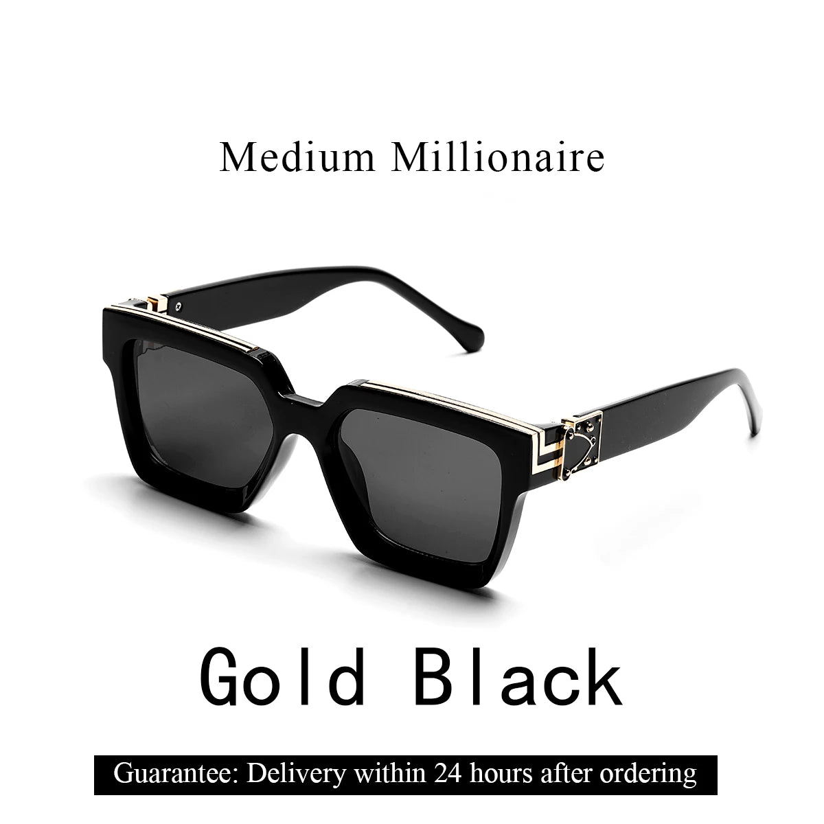 Introducing the Ruiao Retro Black Millionaire Shades, a luxurious and iconic eyewear collection for 2026. These designer square sunglasses, suitable for both men and women, embody a famous brand's commitment to style and sophistication.