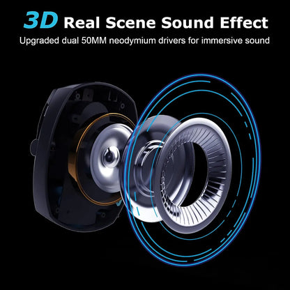 Gaming Headset with Detachable Noise-Canceling Microphone, Featuring 2.4G Bluetooth, USB, and 3.5mm Wired Connectivity Across Three Modes for Multi-Device Compatibility.