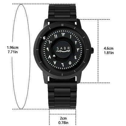 sabr Arabic Numerals Alloy Quartz Watches Men's Magnetic Bead Watches Top Luxury Mirrorless Quartz Watches