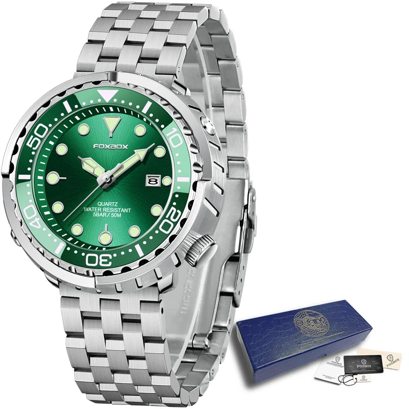 LIGE Fashion Diver Watch Men Top Brand Luxury 50ATM Waterproof Date Clock Sport Watches Mens Quartz Wristwatch Relogio Masculino