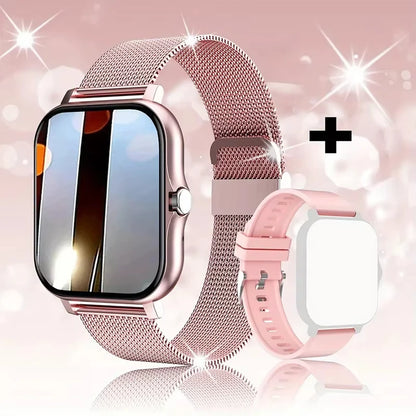 Introducing the LAXASFIT Smart Watch, featuring Bluetooth call functionality, a full touch screen display, heart rate monitoring, and comprehensive sports and fitness tracking. This sophisticated device is an ideal gift for both men and women.