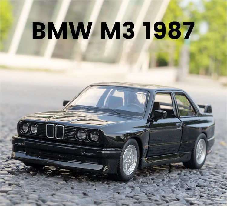Premium Diecast European Sports Cars Set – BMW M3 E30, Porsche 911 Turbo, Audi Quattro & BMW M4