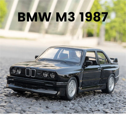 Premium Diecast European Sports Cars Set – BMW M3 E30, Porsche 911 Turbo, Audi Quattro & BMW M4