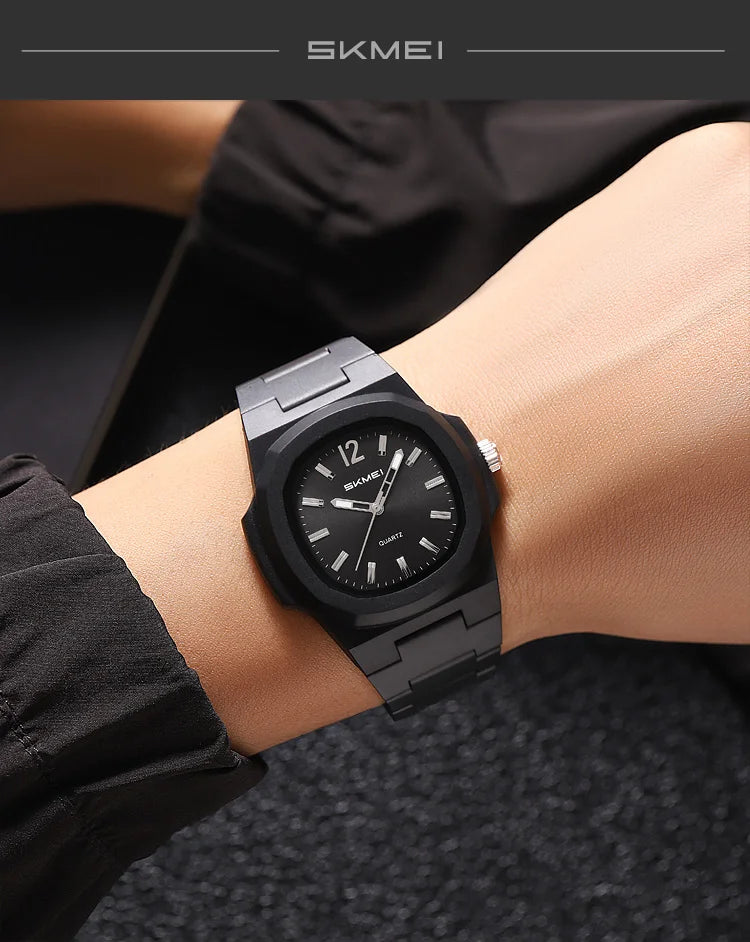 This elegant timepiece offers a sophisticated aesthetic, perfect for any occasion. Its analog display provides a classic and timeless look. Furthermore, the 50M water resistance ensures durability and practicality for everyday wear. The simple yet refined