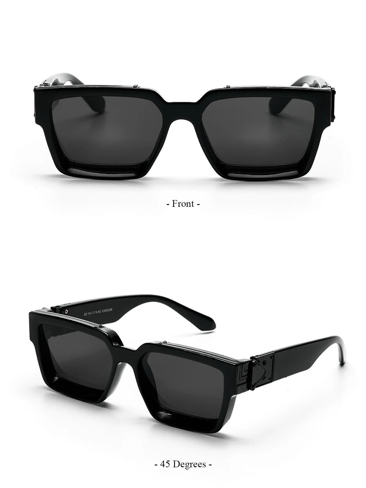 Introducing the Ruiao Retro Black Millionaire Shades, a luxurious and iconic eyewear collection for 2026. These designer square sunglasses, suitable for both men and women, embody a famous brand's commitment to style and sophistication.