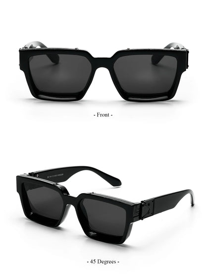 Introducing the Ruiao Retro Black Millionaire Shades, a luxurious and iconic eyewear collection for 2026. These designer square sunglasses, suitable for both men and women, embody a famous brand's commitment to style and sophistication.