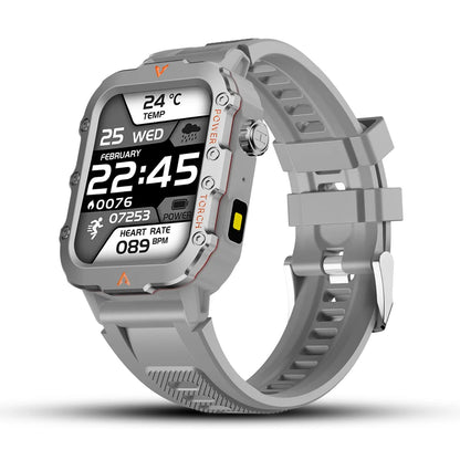 LAXASFIT Men's Sports Smart Watch: 1.71" Screen, Blood Oxygen, Bluetooth Calling, Multi-Sport, LED Flashlight, Outdoor Smart Watch.