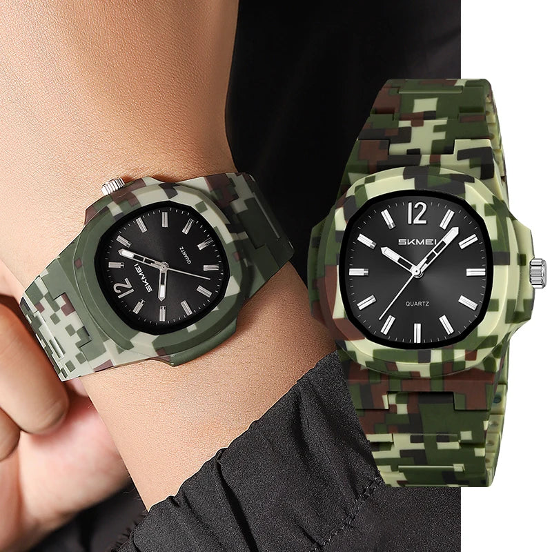 Skmei Bracelet Watches for Mens Analog Display 50M Waterproof Simple Style Quartz Wristwatch