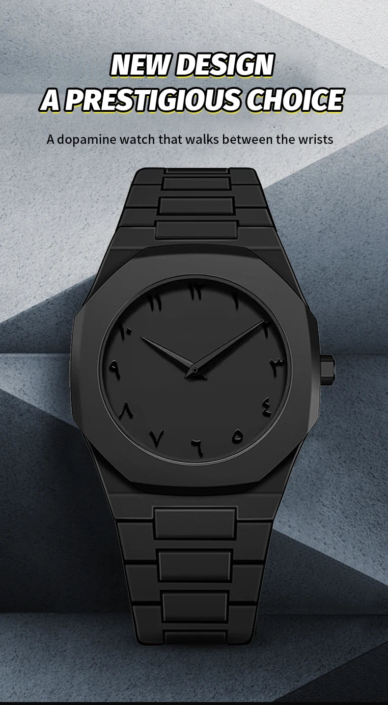 New Modern Simple Creative Sports and Leisure Watch Creative Design Waterproof Quartz Movement Energy Watches Gift for Men