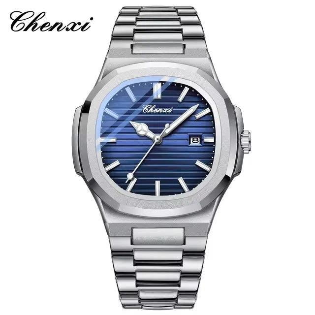 Introducing the CHENXI 8222, a stylish and functional quartz watch designed for couples. This timepiece features water resistance, a luminous night light, and a date display, all encased in a durable stainless steel strap. It's an ideal accessory for both