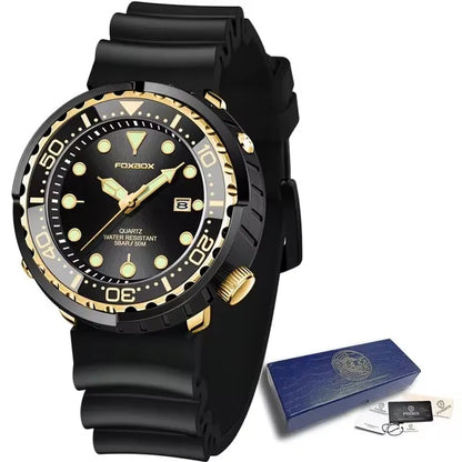 LIGE Fashion Diver Watch Men Top Brand Luxury 50ATM Waterproof Date Clock Sport Watches Mens Quartz Wristwatch Relogio Masculino