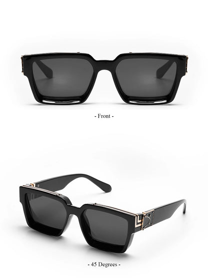Introducing the Ruiao Retro Black Millionaire Shades, a luxurious and iconic eyewear collection for 2026. These designer square sunglasses, suitable for both men and women, embody a famous brand's commitment to style and sophistication.
